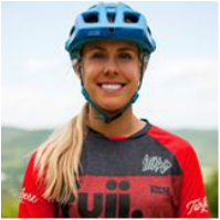 Pro mountain biker Lauren Gregg